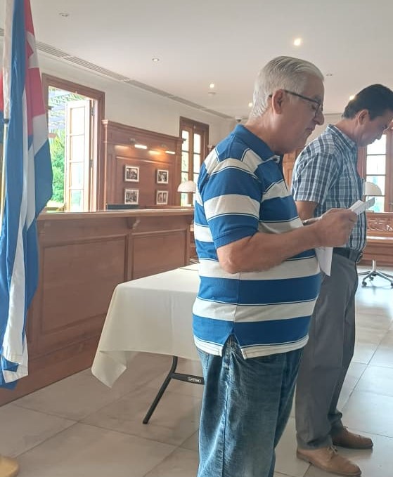 Octavio Pérez Marrero, secretario general del Buró Sindical del Centro Fidel Castro Ruz