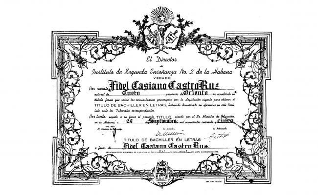 Diploma de Bachiller en Letras