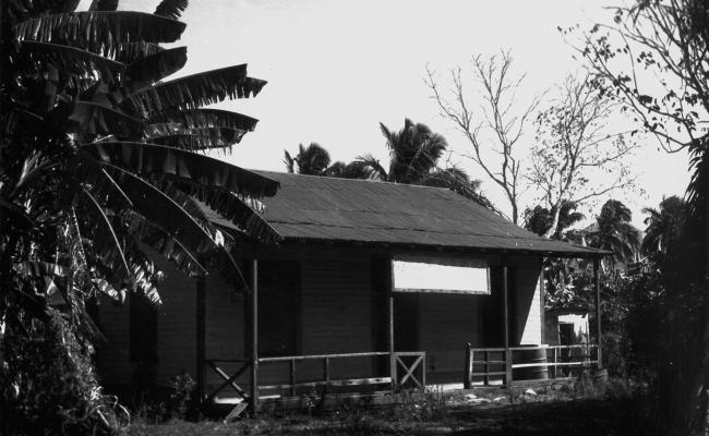 Aula de la pequeña escuela rural de Birán donde estudió Fidel.