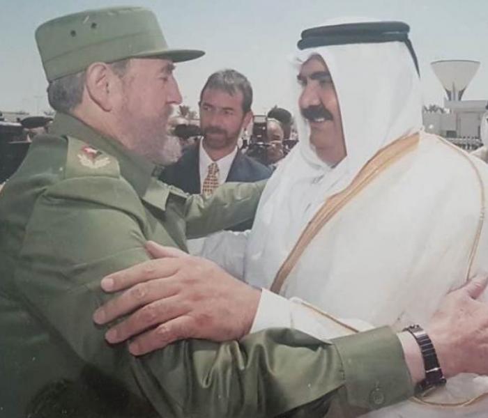 Fidel Castro Ruz y el Emir Padre de Catar 