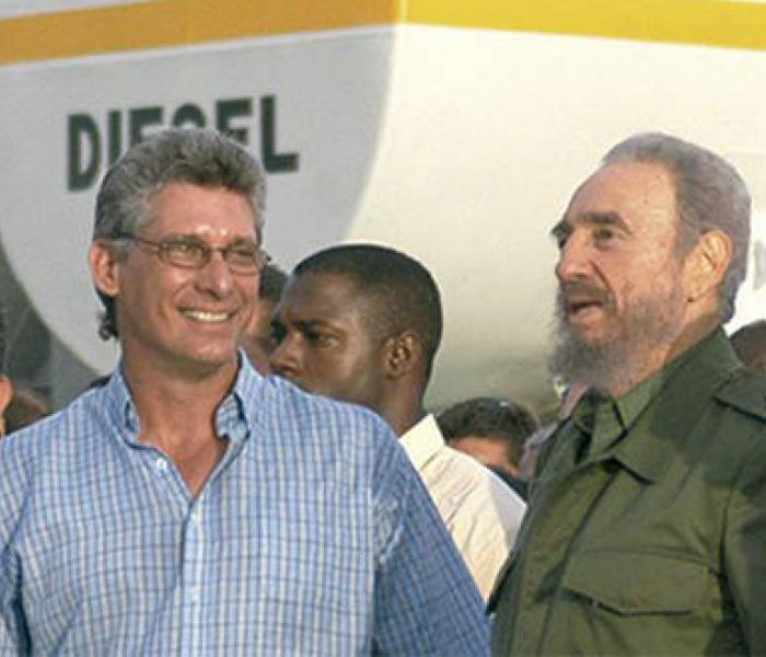 Fidel Castro Ruz y Miguel Díaz-Canel Bermúdez