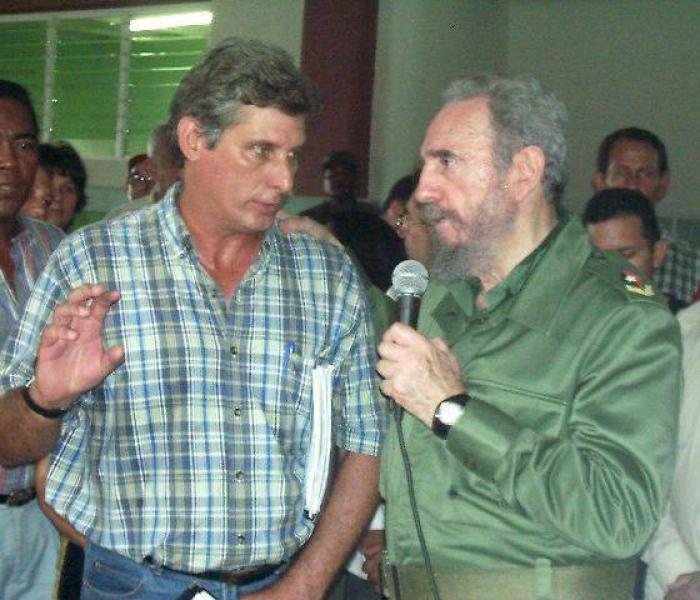 Fidel y Miguel Díaz Canel Bermúdez